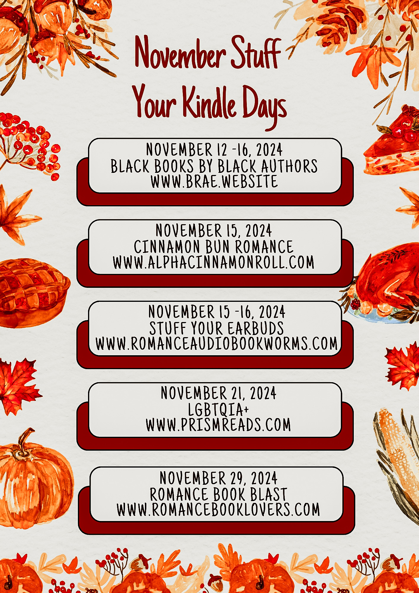 Stuff Your Kindle Day 2024 Dates Barry Carmela